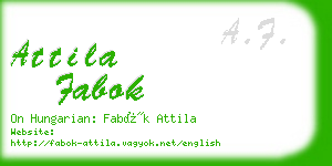 attila fabok business card